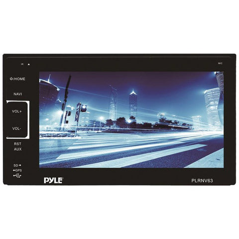 PYLE PRO PLRNV63 6.5" Double-DIN In-Dash Navigation Mechless AM-FM-MPX Receiver with GPS & Bluetooth(R)