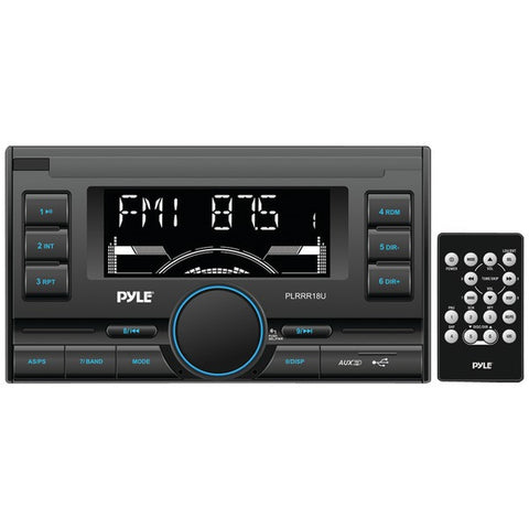 PYLE PRO PLRRR18U Double-DIN In-Dash Mechless AM-FM Receiver with USB-SD(TM) Memory Card Readers & Auxiliary Input