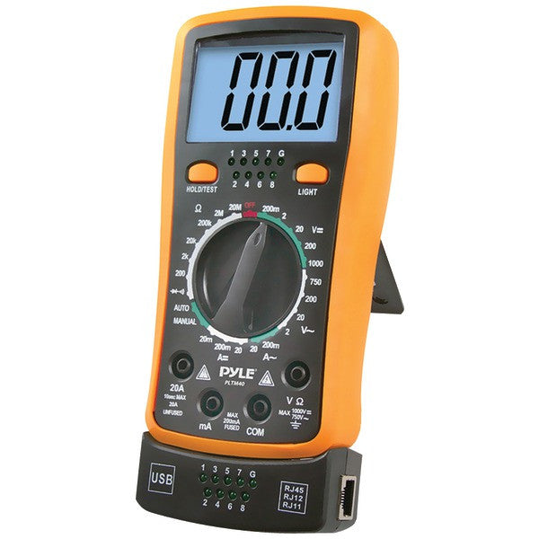 PYLE PRO PLTM40 Digital LCD AC, DC, Volt, Current, Resistance, Transistor & Range Multimeter