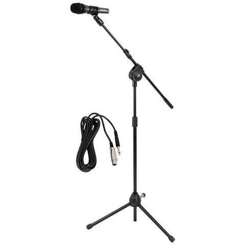 PYLE PRO PMKSM20 Microphone & Tripod Stand with Extending Boom & Microphone Cable Package