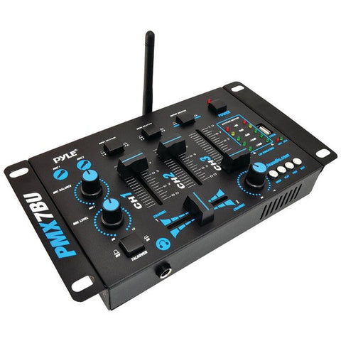 PYLE PRO PMX7BU 3-Channel Bluetooth(R) DJ Mixer