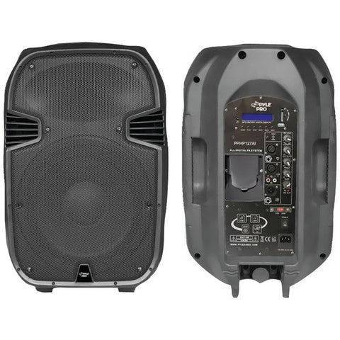 PYLE PRO PPHP127AI 1,200-Watt Powered 2-Way Full Range PA Speaker with iPod(R) Dock