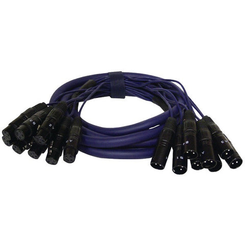PYLE PRO PPSN811 8-Channel Snake Cable, 10ft