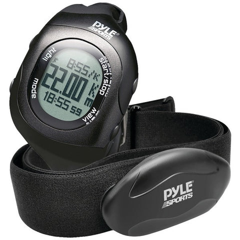 PYLE-SPORTS PSBTHR70BK Bluetooth(R) Fitness Heart Rate Monitoring Watch with Wireless Data Transmission & Sensor (Black)