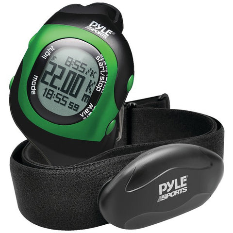 PYLE-SPORTS PSBTHR70GN Bluetooth(R) Fitness Heart Rate Monitoring Watch with Wireless Data Transmission & Sensor (Green)