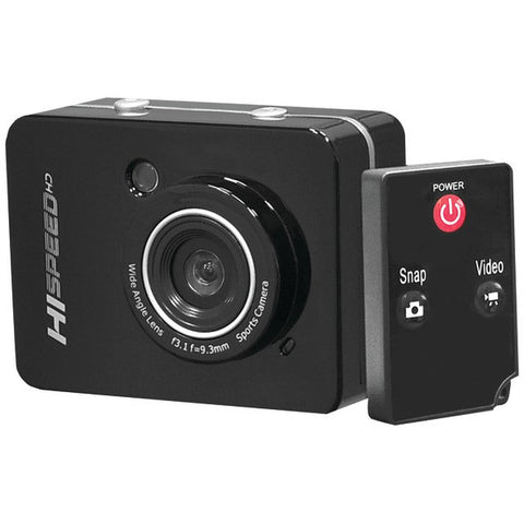 PYLE-SPORTS PSCHD60BK 12.0-Megapixel 1080p Action Camera with 2.4'' Touchscreen (Black)