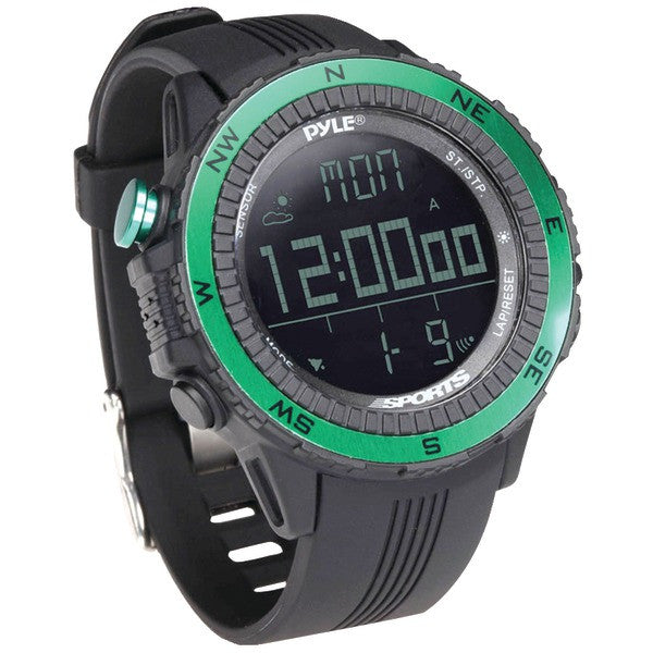 PYLE PRO PSWWM82GN Digital Multifunction Active Sports Watch (Green)