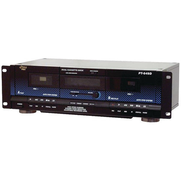 PYLE PRO PT649D Dual Cassette Deck