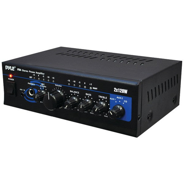 PYLE HOME PTA4 120-Watt x 2 Mini Stereo Power Amp