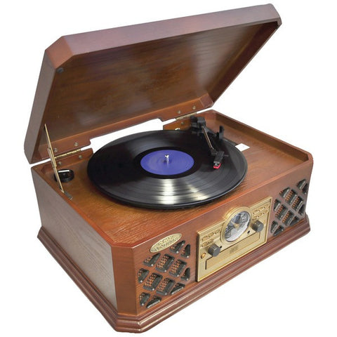 PYLE HOME PTCD4BT Retro Style Turntable with Bluetooth(R) CD Player & Cassette Deck