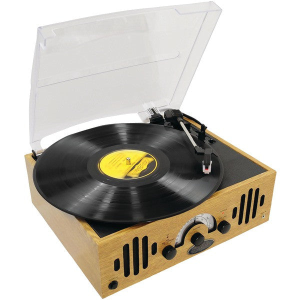 PYLE HOME PVNTTR22 Retro Belt-Driven 3-Speed Turntable