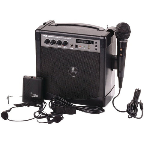 PYLE PRO PWMA220BM Portable Karaoke PA Amp & Microphone System