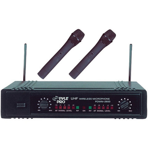 PYLE PRO PDWM2600 Dual UHF Wireless Microphone System