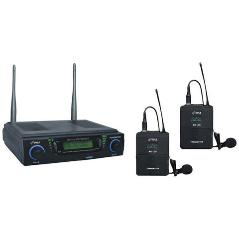 PYLE PDWM3700 UHF Dual-Channel Wireless Microphone System