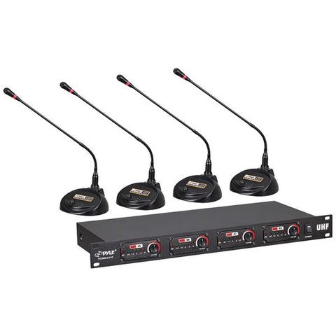 PYLE PDWM4650 Rack-Mount UHF Wireless Microphone System