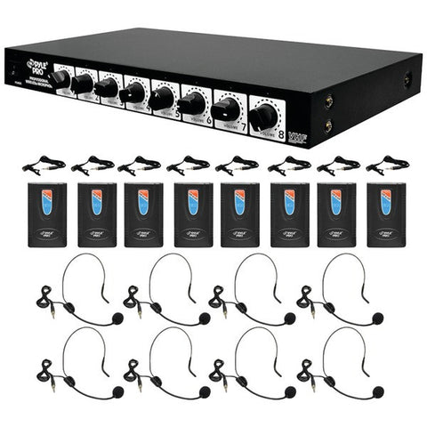 PYLE PDWM8900 8-Channel Wireless Microphone System