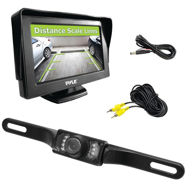 PYLE PRO PLCM46 4.3" Monitor & Backup Swivel-Angle Adjustable Camera System with Distance-Scale Lines & Parking Assist