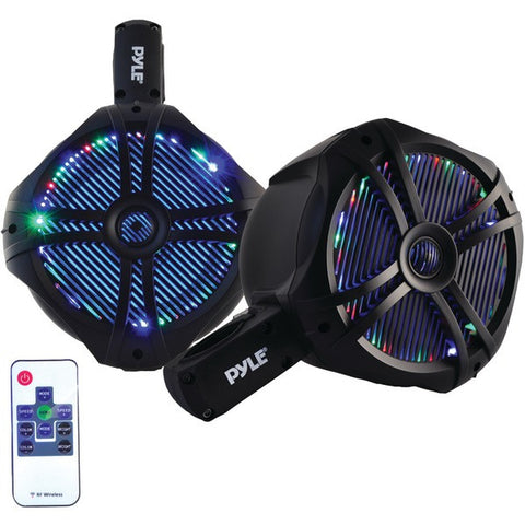 PYLE PRO PLMRWB65LEB Hydra Series 2-Way Wakeboard Speakers with Programmable LED Lights (6.5")