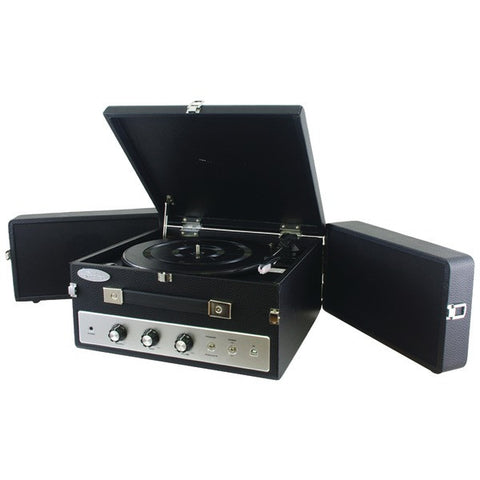 PYLE PRO PLTT82BTBK Retro-Style Bluetooth(R) Briefcase Turntable with Vinyl to MP3 Recording