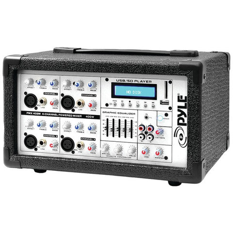 PYLE PRO PMX402M 4-Channel 400-Watt Powered Mixer
