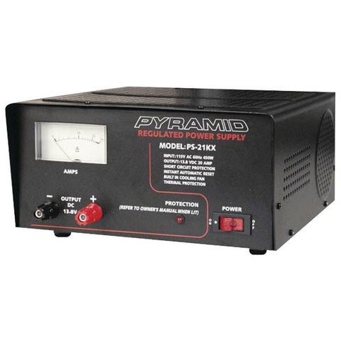 PYRAMID PS21KX 18-Amp Power Supply with Built-in Cooling Fan