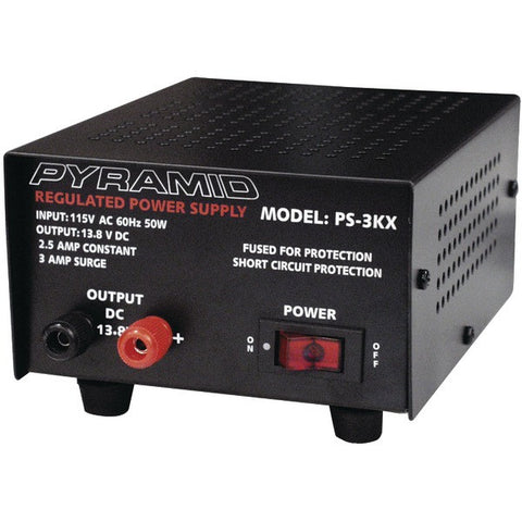 PYRAMID PS3 2.5-Amp 13.8-Volt Power Supply