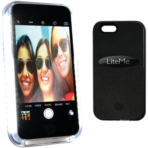 SERENE-LIFE SLIP101BK iPhone(R) 6-6s Lite-Me Selfie Lighted Smart Case (Black)