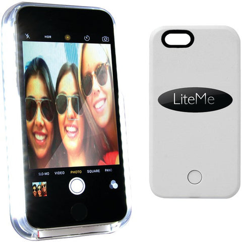 SERENE-LIFE SLIP201WT iPhone(R) 6 Plus Lite-Me Selfie Lighted Smart Case (White)