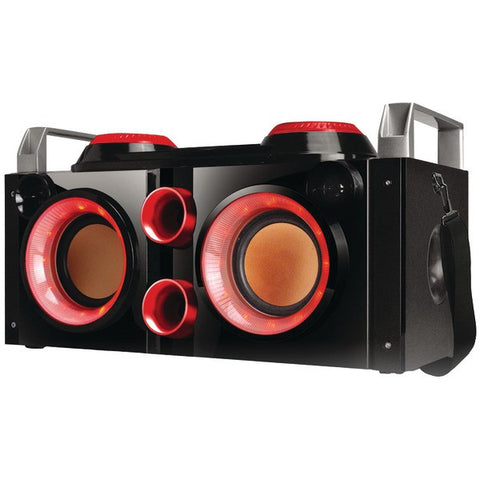 QFX PBX-505200BT RED Rechargeable Bluetooth(R) Party PA Boom Box (Red)