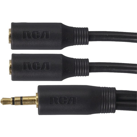 RCA AH26R 3.5mm MP3 Y-Adapter Cable (6")