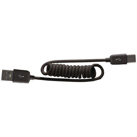 RCA AH732CBR A-Male to Micro B-Male Coiled USB 2.0 Cable, 2ft