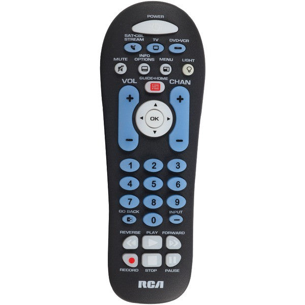 RCA RCR313BR 3-Device Big-Button Universal Remote with Streaming & Dual Navigation (Black)