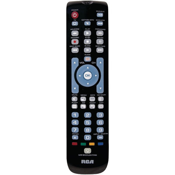 RCA RCRN04GR 4-Device Green Backlit Universal Remote