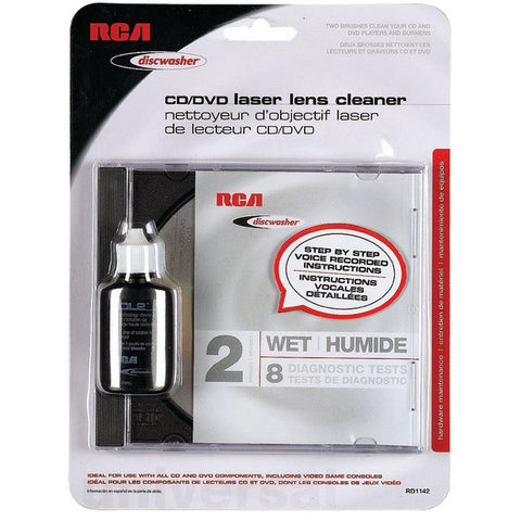 DISCWASHER RD1142 CD-DVD Laser Lens Cleaners (2-Brush; Wet)