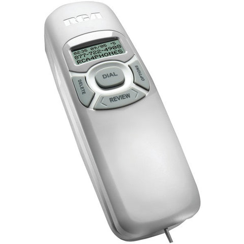 RCA 1104-1WTGA Slim-Line Phone with Caller ID (White)