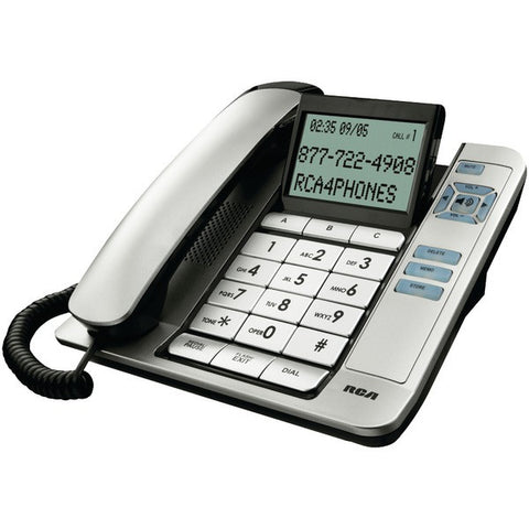 RCA 1113-1BSGA Corded Desktop Phone with Caller ID (Silver)