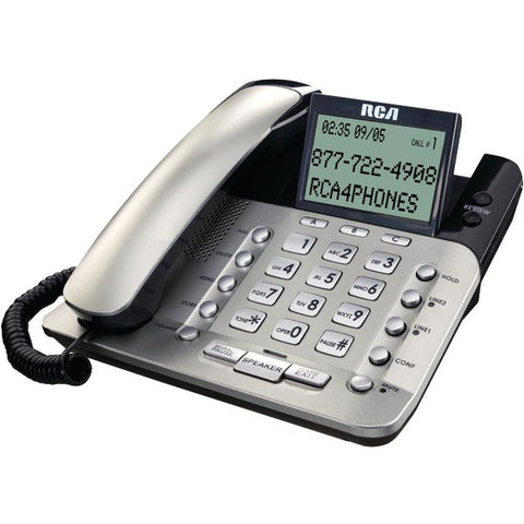 RCA 1223-1BSGA 2-Line Corded Desktop Phone with Caller ID