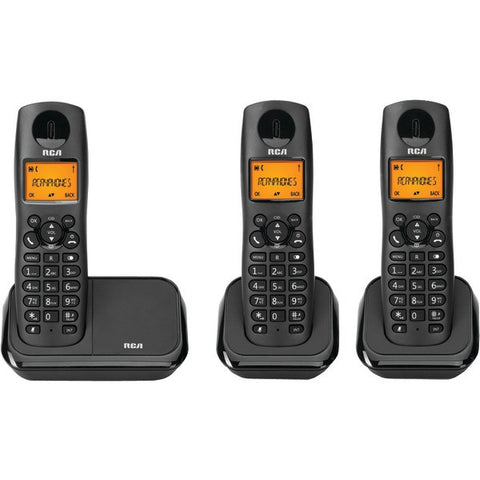 RCA 2161-3BKGA Element Series DECT 6.0 Cordless Phone with Caller ID (3-Handset System)