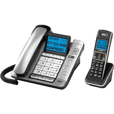 RCA 7114-2BSGA Corded-Cordless Combo with Caller ID & Digital Answering System