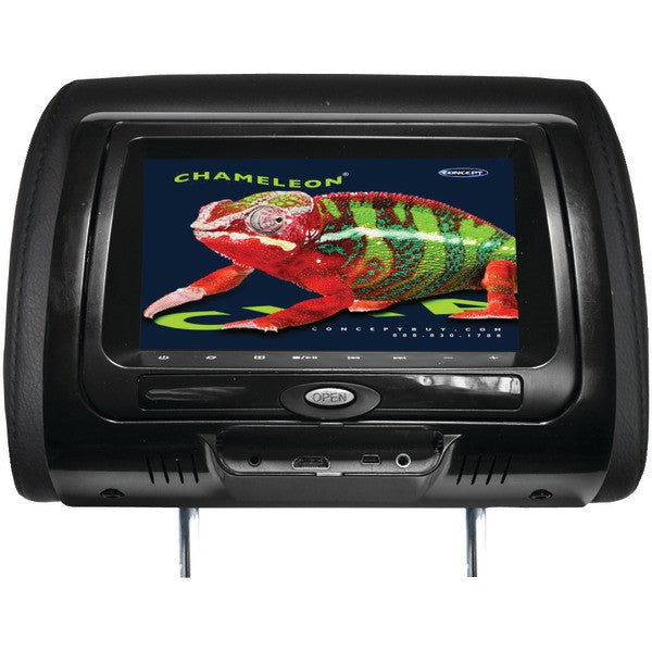 CONCEPT CLD-703 7" Chameleon(R) Headrest Monitor & DVD Player with HD Input, IR Transmitter & 3 Color Covers (With built-in DVD player)