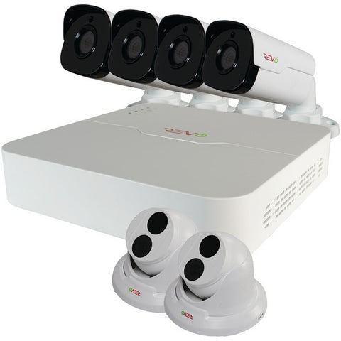 REVO RU81T2GB4G-2T Ultra(TM) 8-Channel 2TB IP NVR with 4 Bullet & 2 Turret Cameras
