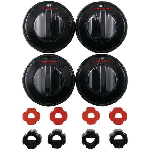 RANGE KLEEN 8214 Gas Range Knobs, 4 pk (Black)