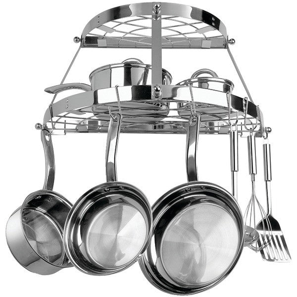 RANGE KLEEN CW6004R Double-Shelf Wall-Mount Pot Rack (Stainless Steel)