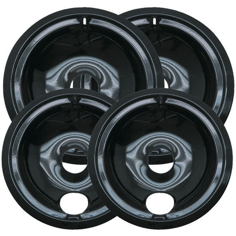 RANGE KLEEN P119204XN Black Porcelain Drip Pans, Style B, Multipack