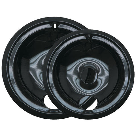 RANGE KLEEN P139402XCD5 Black Porcelain Drip Pans, 2 pk (Style B)