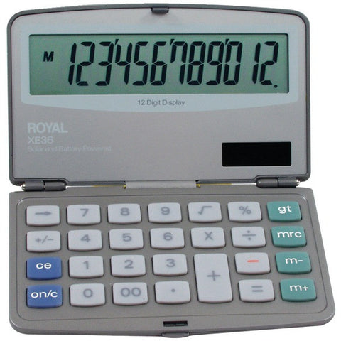 ROYAL 29305Y Folding Solar 12-Digit Calculator