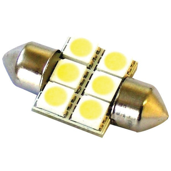 RACE SPORT RS-31mm-W-5050 31mm 5050 6-Chip LED Bulb