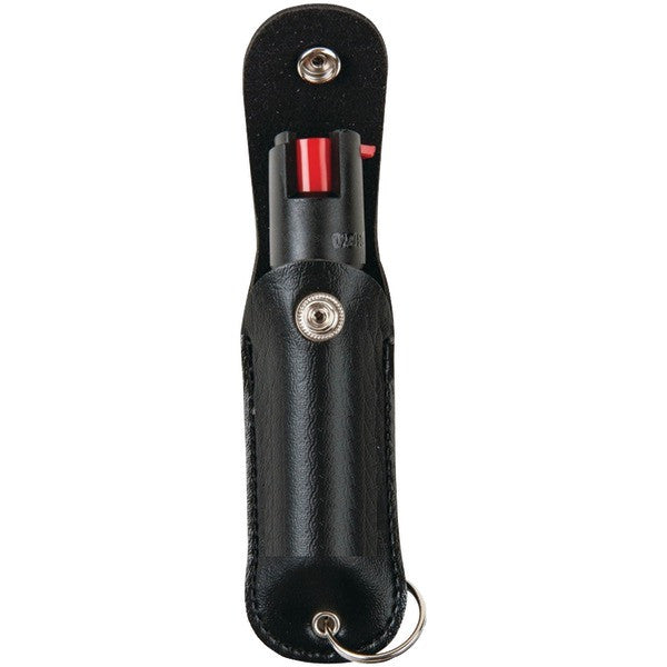 TORNADO TKS091 Leatherette Key Chain Pepper Spray System with UV Dye (Black)