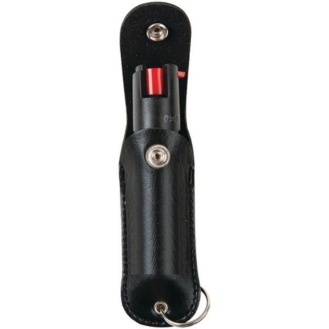 TORNADO TKS091 Leatherette Key Chain Pepper Spray System with UV Dye (Black)