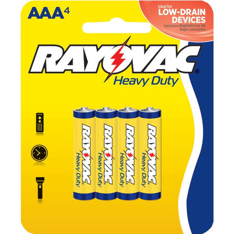 RAYOVAC 3AAA-4D Heavy-Duty Batteries (AAA; 4 pk)